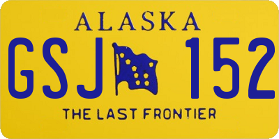 AK license plate GSJ152