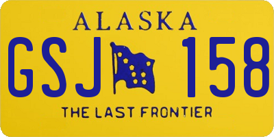 AK license plate GSJ158