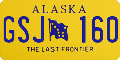 AK license plate GSJ160