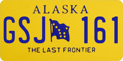 AK license plate GSJ161