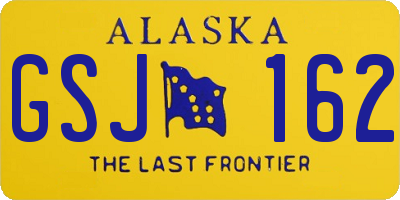 AK license plate GSJ162