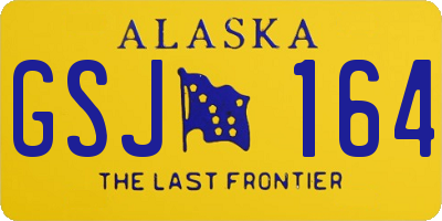 AK license plate GSJ164