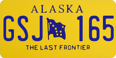 AK license plate GSJ165