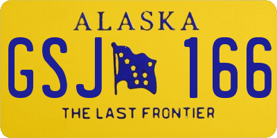 AK license plate GSJ166