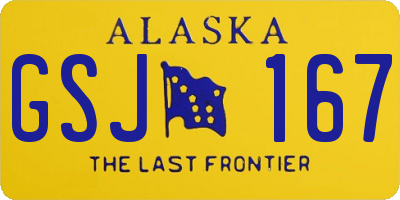 AK license plate GSJ167