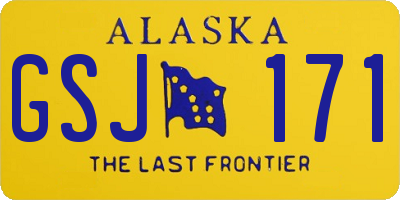 AK license plate GSJ171