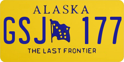 AK license plate GSJ177