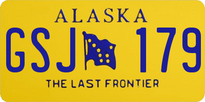 AK license plate GSJ179