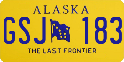 AK license plate GSJ183