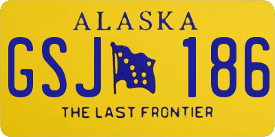 AK license plate GSJ186