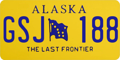 AK license plate GSJ188