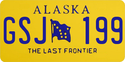 AK license plate GSJ199