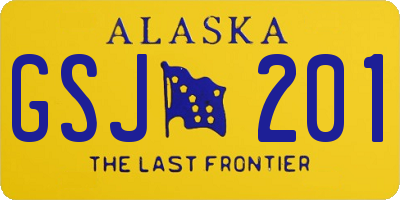 AK license plate GSJ201