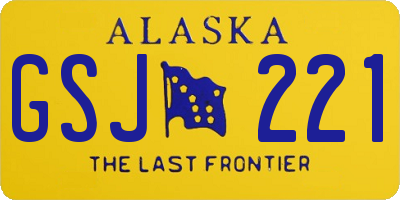 AK license plate GSJ221