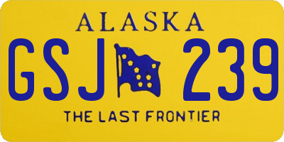 AK license plate GSJ239