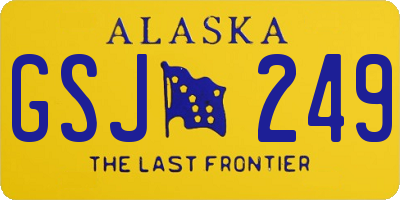 AK license plate GSJ249