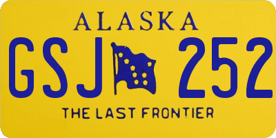 AK license plate GSJ252