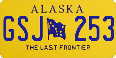 AK license plate GSJ253