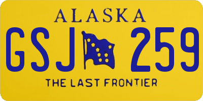 AK license plate GSJ259