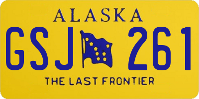 AK license plate GSJ261