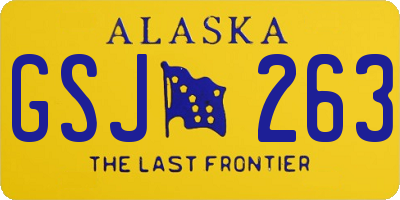 AK license plate GSJ263