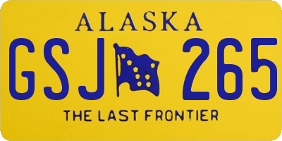 AK license plate GSJ265