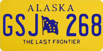 AK license plate GSJ268