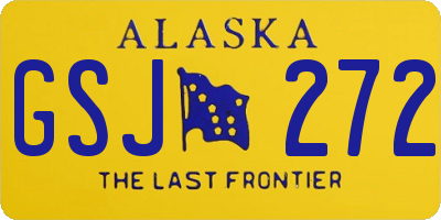 AK license plate GSJ272