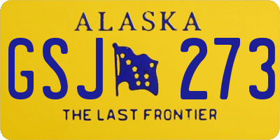 AK license plate GSJ273