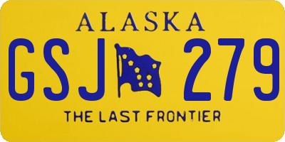 AK license plate GSJ279