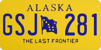 AK license plate GSJ281