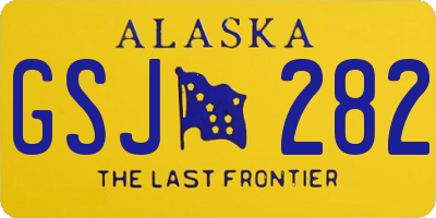 AK license plate GSJ282
