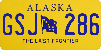 AK license plate GSJ286