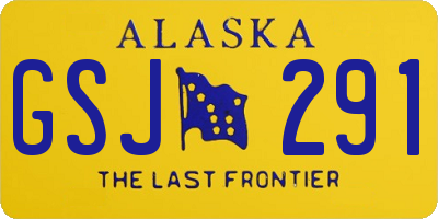 AK license plate GSJ291