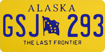 AK license plate GSJ293