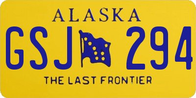 AK license plate GSJ294