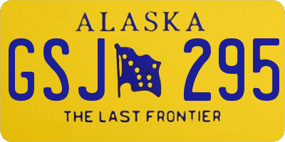 AK license plate GSJ295