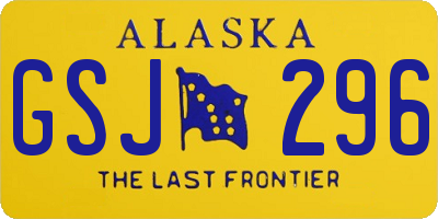 AK license plate GSJ296