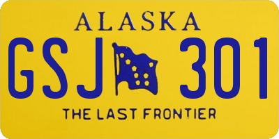 AK license plate GSJ301