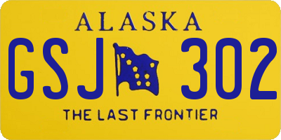 AK license plate GSJ302