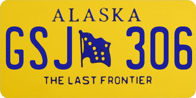 AK license plate GSJ306