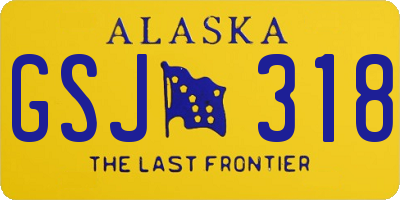 AK license plate GSJ318