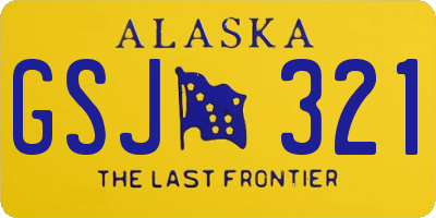 AK license plate GSJ321