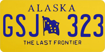 AK license plate GSJ323