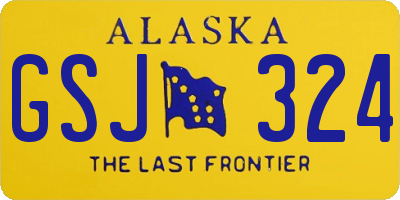 AK license plate GSJ324