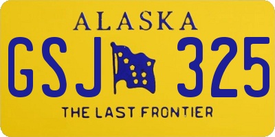 AK license plate GSJ325