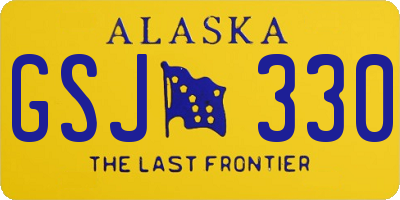 AK license plate GSJ330