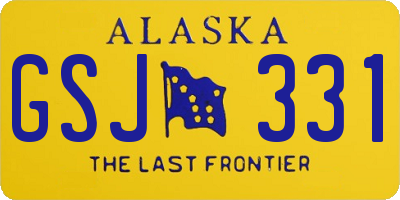 AK license plate GSJ331