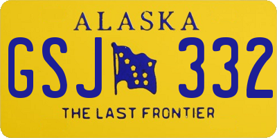 AK license plate GSJ332