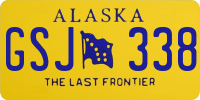 AK license plate GSJ338
